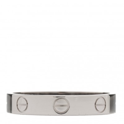 18K White Gold 3.5mm LOVE Wedding Band Ring 55 7.25