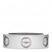 18K White Gold 3 Diamond 5.5mm LOVE Ring 46 3.75