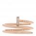 18K Pink Gold Diamond Double Juste Un Clou Ring 57 8