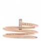 18K Pink Gold Diamond Double Juste Un Clou Ring 57 8