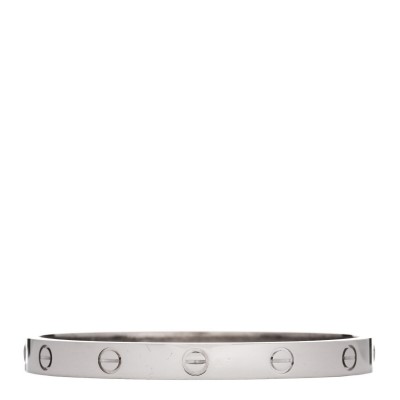 18K White Gold LOVE Bracelet 17