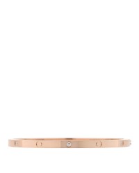 18K Pink Gold 6 Diamond Small LOVE Bracelet 16