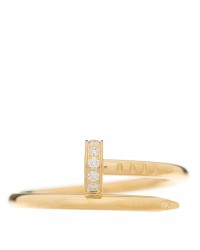18K Yellow Gold Diamond Small Juste Un Clou Ring 50 5.25