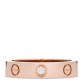 18K Pink Gold Diamond 4mm LOVE Wedding Band Ring 49 4.75