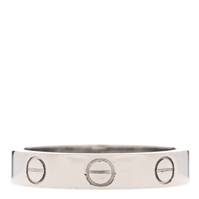 18K White Gold 3.5mm LOVE Wedding Band Ring 50 5.25