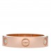 18K Pink Gold 3 Diamond 5.5mm LOVE Ring 64 10.75