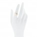 18K Yellow Gold Diamond Mother of Pearl Amulette de Cartier Ring 52 6