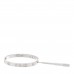 18K White Gold 4 Diamond LOVE Bracelet 17