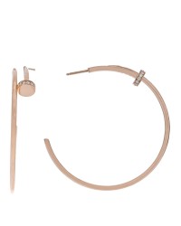18K Pink Gold Diamond Juste Un Clou Hoop Earrings