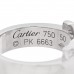 18K White Gold Diamond C De Cartier Ring 50 5.5