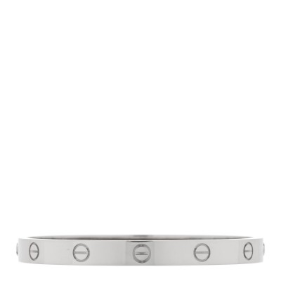 18K White Gold LOVE Bracelet 17