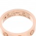 18K Pink Gold Diamond 4mm LOVE Wedding Band Ring 49 4.75