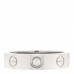 18K White Gold Diamond 4mm LOVE Wedding Band Ring 45 3.25