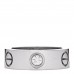 18K White Gold 3 Diamond 5.5mm LOVE Ring 46 3.75