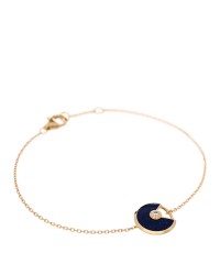 18K Yellow Gold Diamond Lapis Lazuli Amulette de Cartier Bracelet