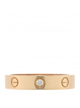 18K Yellow Gold Diamond 4mm LOVE Wedding Band Ring 55 7.25