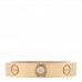 18K Yellow Gold Diamond 4mm LOVE Wedding Band Ring 55 7.25