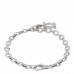18K White Gold Diamond Double C Penelope Charm Bracelet