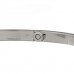 18K White Gold 6 Diamond Small LOVE Bracelet 17