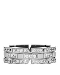 18K White Gold Diamond 6mm Tank Francaise Ring 52 6