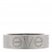 18K White Gold 5.5mm Engraved LOVE Ring 49 5