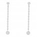 18K White Gold Diamond LOVE Drop Earrings