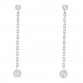 18K White Gold Diamond LOVE Drop Earrings