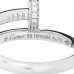 18K White Gold Diamond Juste Un Clou Ring 58 8.25