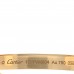 18K Yellow Gold LOVE Cuff Bracelet 17