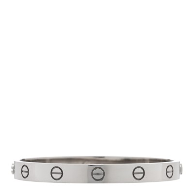 18K White Gold LOVE Bracelet 16