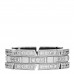 18K White Gold Diamond 6mm Tank Francaise Ring 52 6