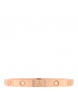 18K Yellow Gold 4 Diamond LOVE Bracelet 16