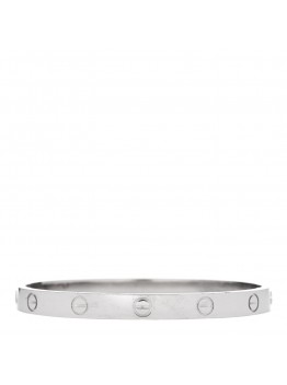 18K White Gold LOVE Bracelet 17