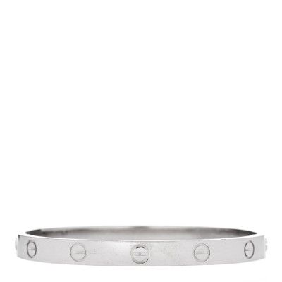 18K White Gold LOVE Bracelet 17