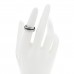 18K White Gold Black Ceramic Trinity Ring 49 4.75