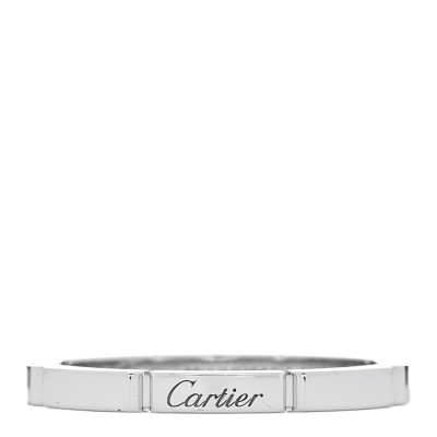 18K White Gold Maillon Panthere Wedding Band Ring 63 10.25