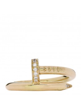 18K Yellow Gold Diamond Juste Un Clou Ring 53 6.5