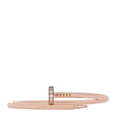 18K Pink Gold Diamond Juste Un Clou Bracelet 17