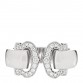 18K White Gold Diamond C De Cartier Ring 50 5.5