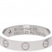 18K White Gold Diamond 4mm LOVE Wedding Band Ring 7.5 56 56 7.5