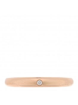 18K Pink Gold Diamond 2.6mm 1895 Wedding Band Ring 54 6.75