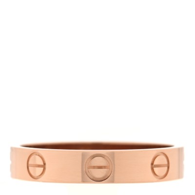 18K Pink Gold 3.5mm LOVE Wedding Band Ring 53 6.5