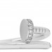 18K White Gold Diamond Juste Un Clou Ring 53 6.25