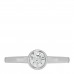 Platinum Diamond .50ct Bezel Set Solitaire Engagement Ring 54 6.75