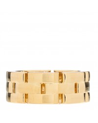 18K Yellow Gold Maillon Panthere 3 Rows Ring 48 4.5