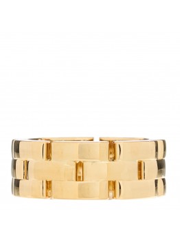 18K Yellow Gold Maillon Panthere 3 Rows Ring 48 4.5