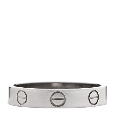 18K White Gold 3.5mm LOVE Wedding Band Ring 54 6.75