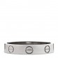 18K White Gold 3.5mm LOVE Wedding Band Ring 54 6.75