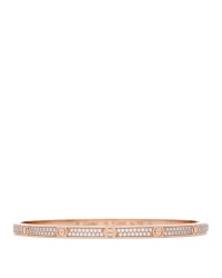 18K Pink Gold Diamond Small LOVE Paved Bracelet 18