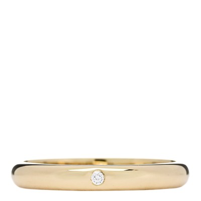 18K Yellow Gold Diamond 2.6mm 1895 Wedding Band Ring 49 5